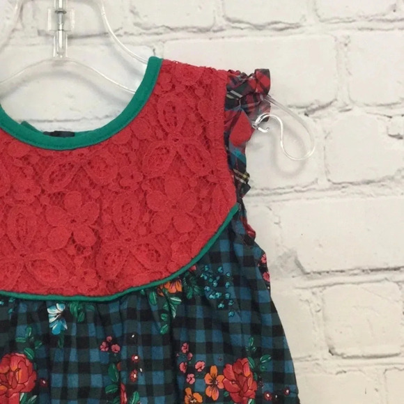 Matilda Jane Floral Plaid Dress size 2 - Picture 3 of 8